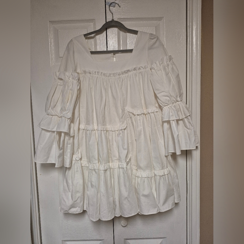 Aje L'espirit Ruffle Mini Dress Size L - Picture 5 of 8